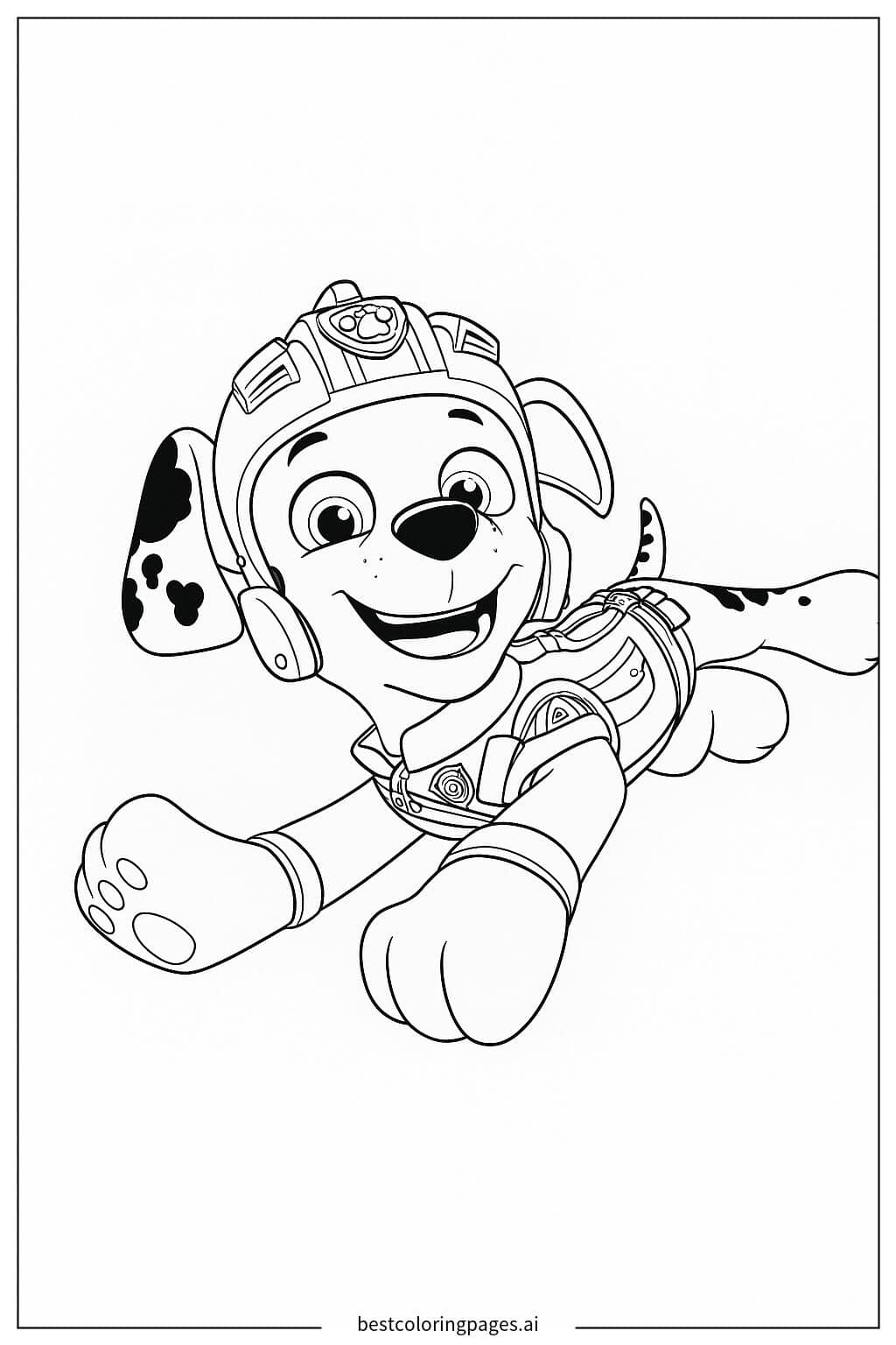 Coloriage Marshall de la Pat'Patrouille
