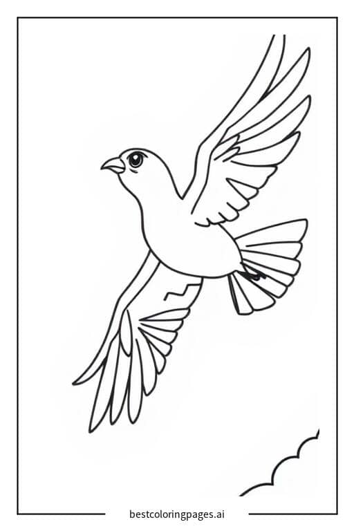 Coloriage Pidgey en vol