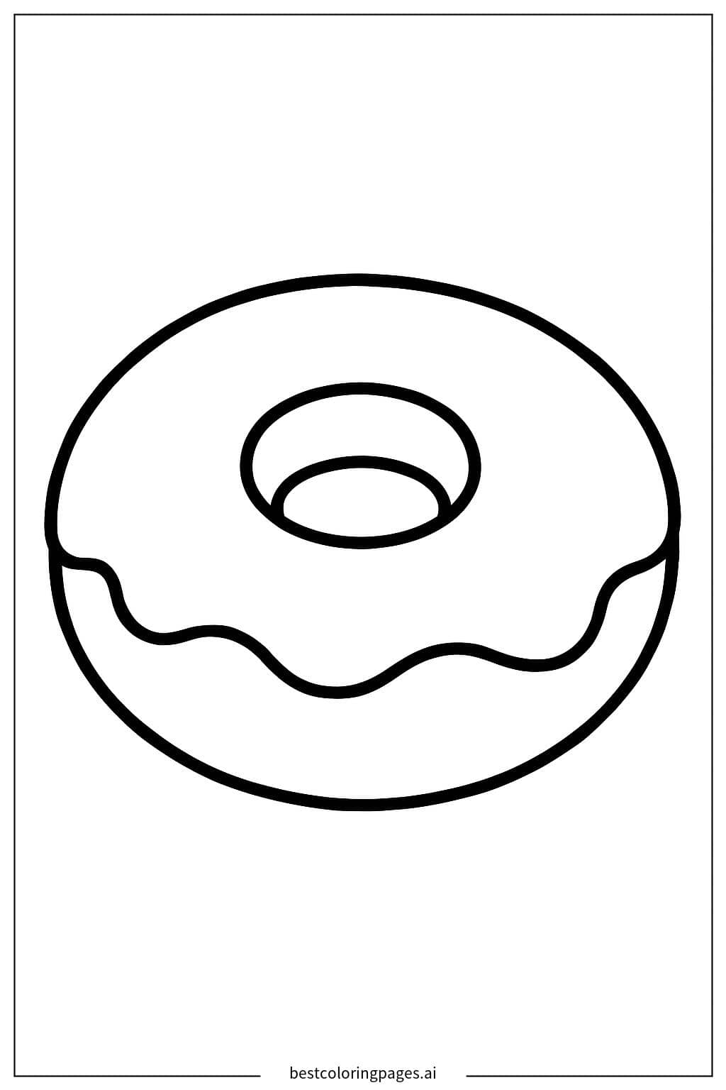 Coloriage Donut nature