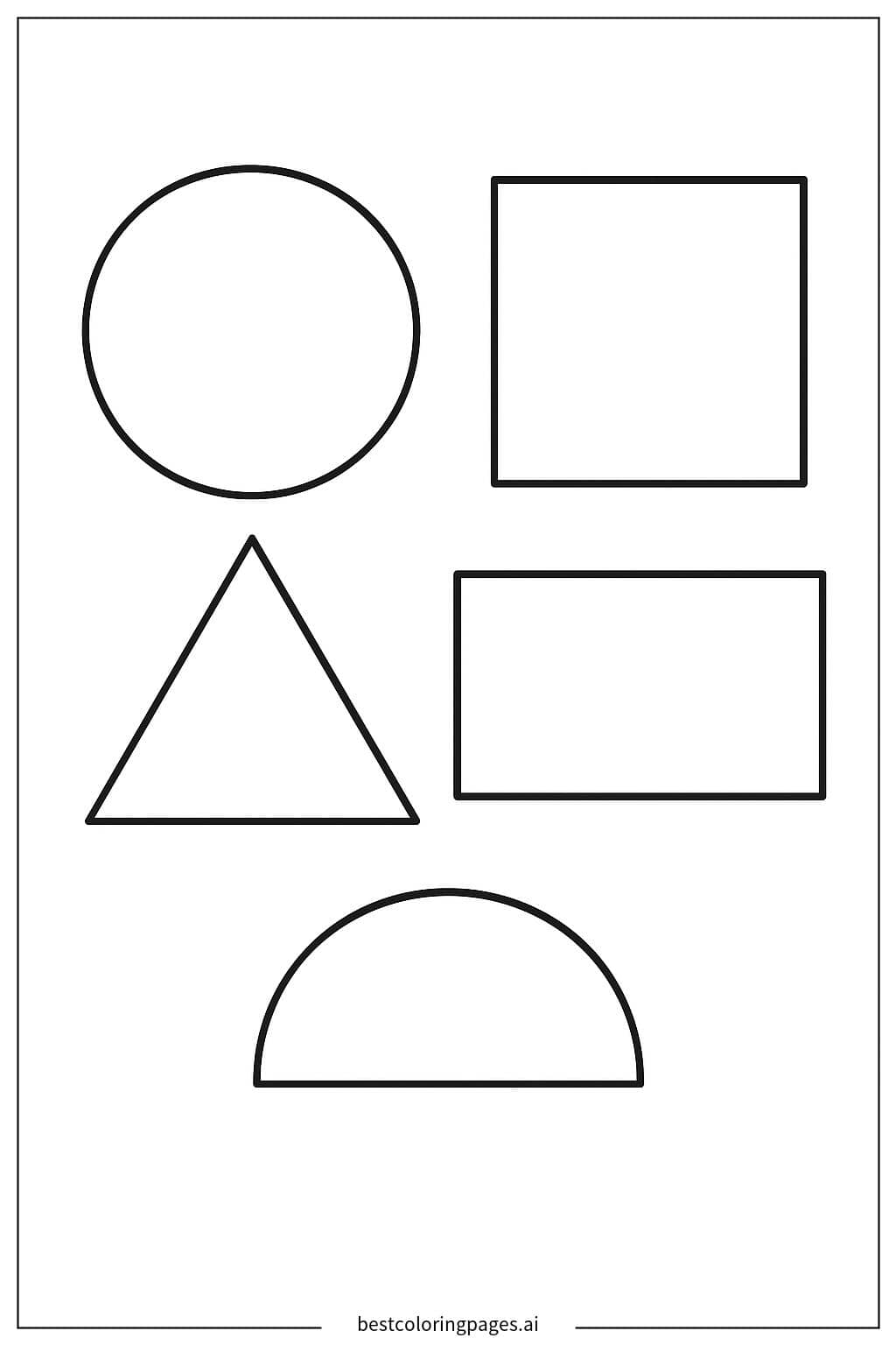 Einfache Geometrische Formen Ausmalbilder