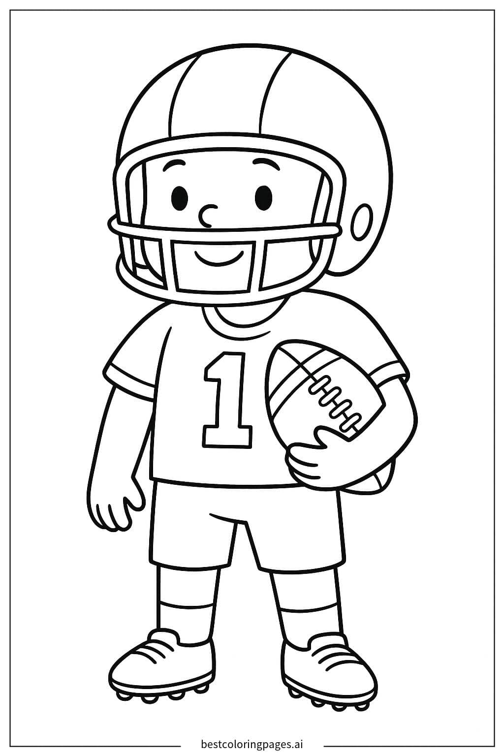 Desenhos de Camisa de Jogador com Número para Colorir