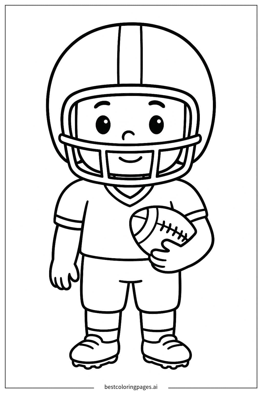 Desenhos de Jogador em Pé para Colorir