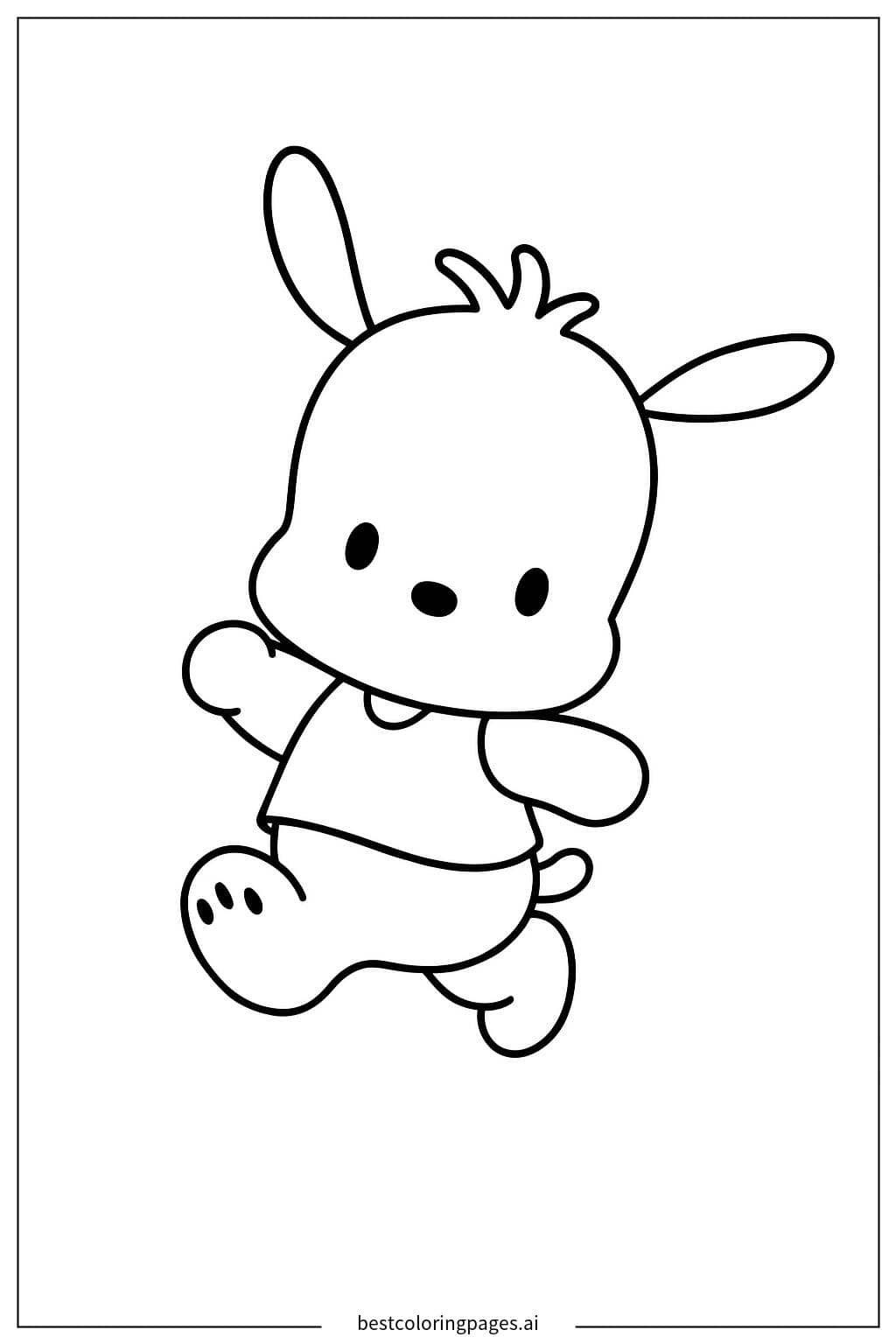 Dibujos de Pochacco saltando felizmente para Colorear