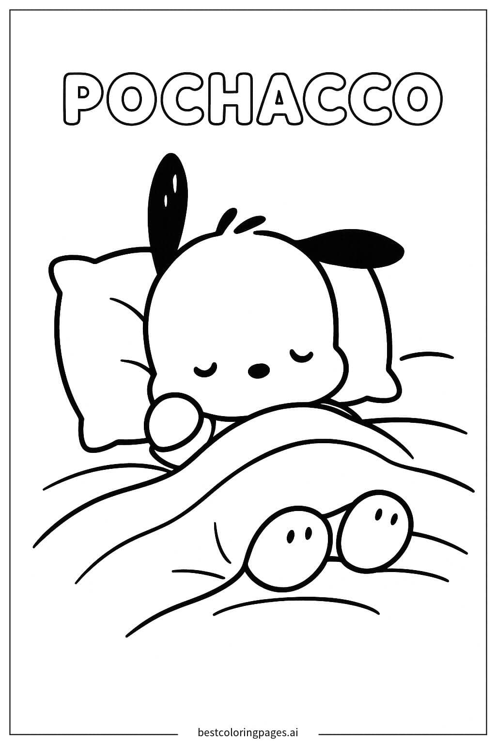 Dibujos de Pochacco Durmiendo para Colorear