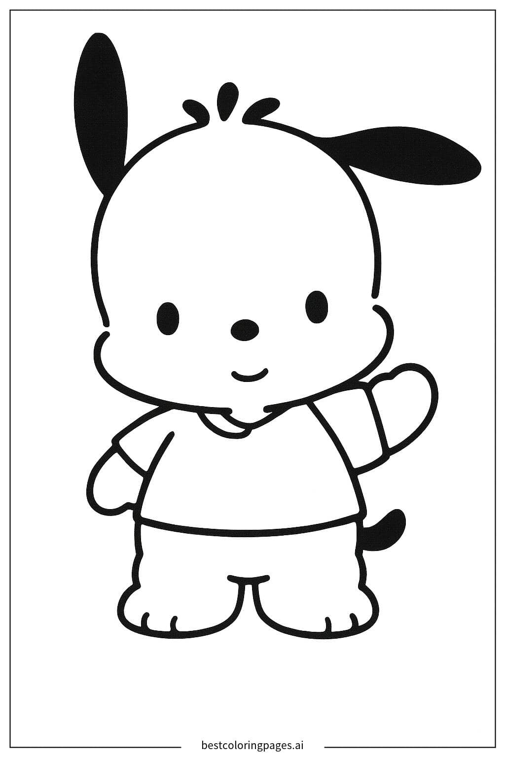 Dibujos de Pochacco de pie para Colorear