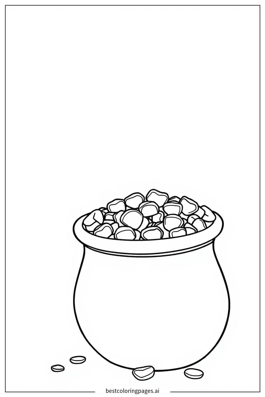 Disegni di Pentola di Oro da Colorare