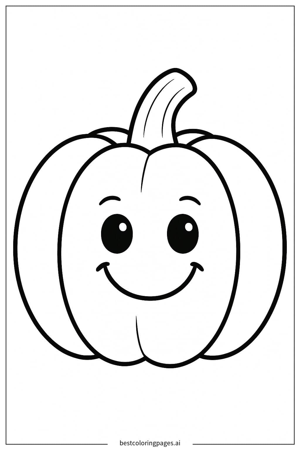 Desenhos de Abóbora com rosto sorridente para Colorir