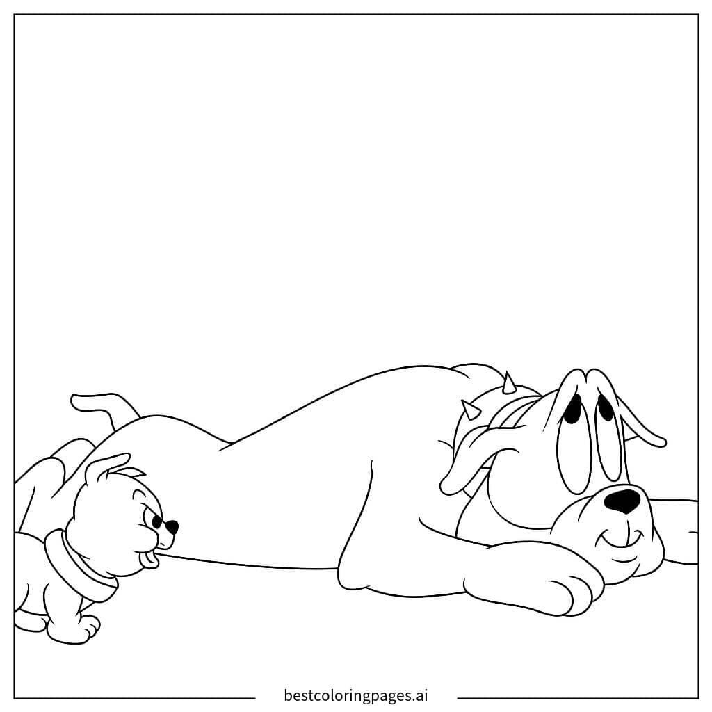 Dibujos de Perrito ladrando a Spike para Colorear