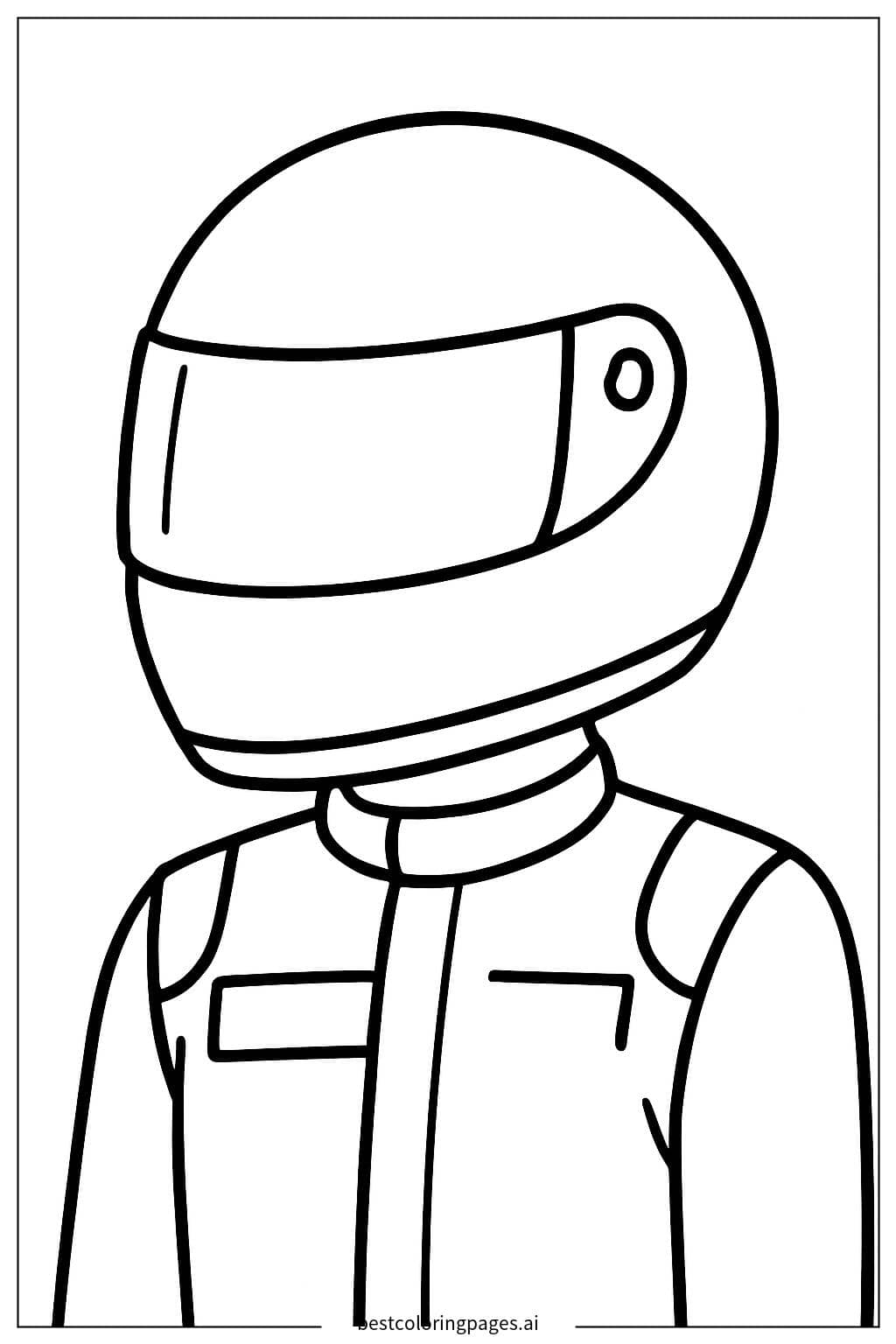 Race Car Driver Helmet Coloring Page