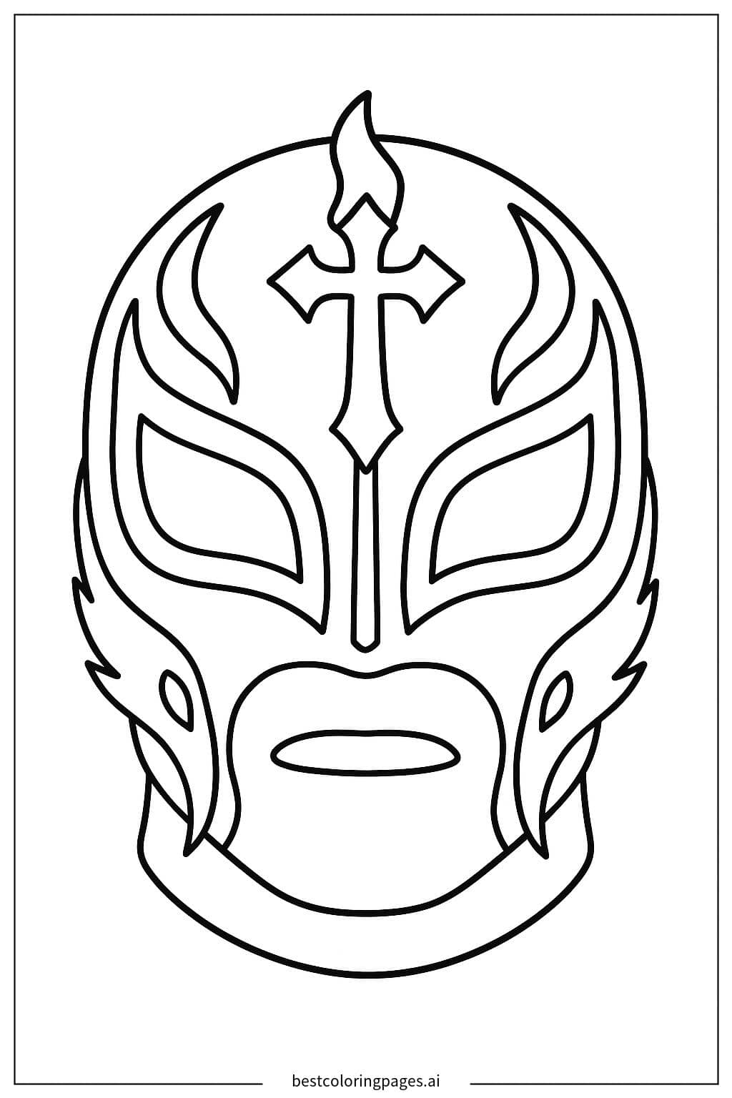 Desenhos de Design da Máscara do Rey Mysterio para Colorir