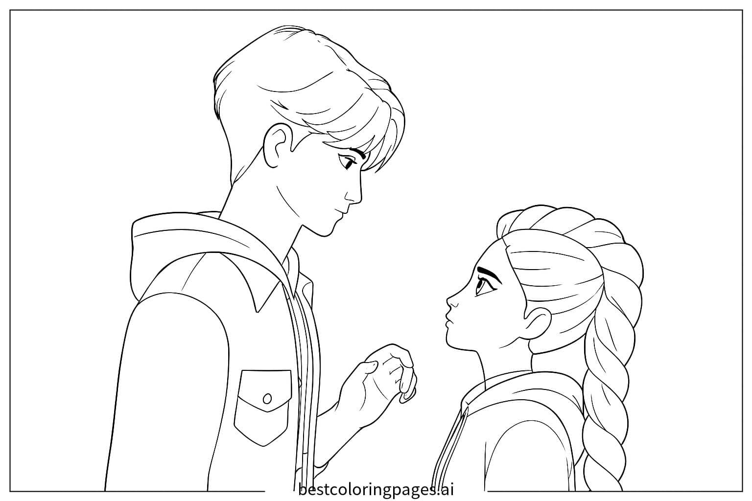 Dibujos de Momento Romántico para Colorear