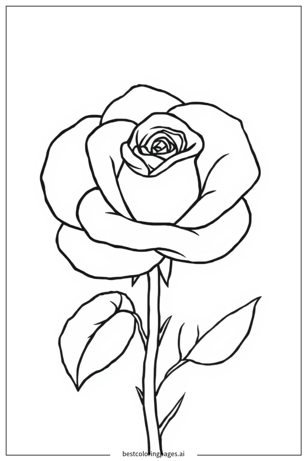 Disegni di Petali di Rosa Cadenti da Colorare