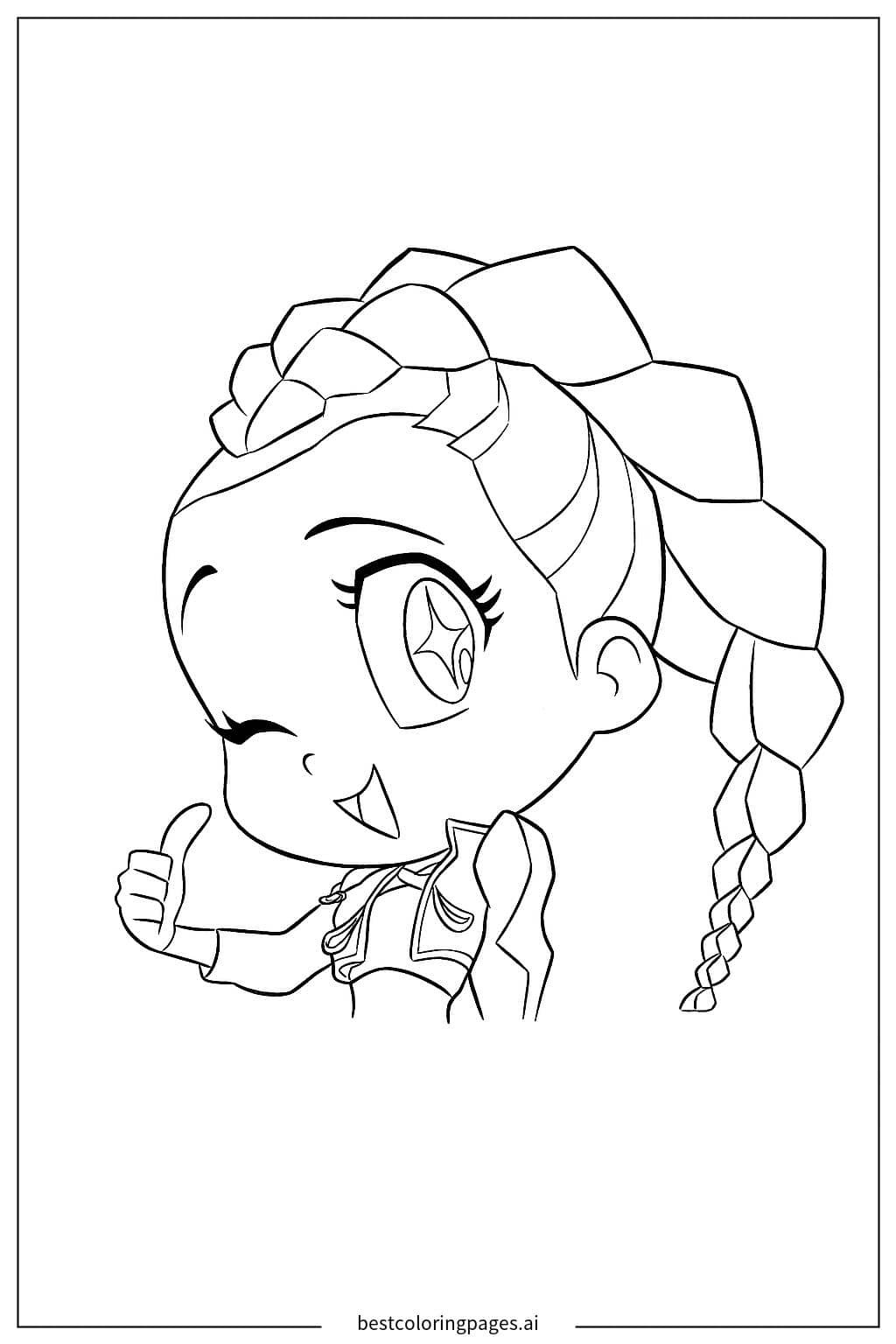 Dibujos de Rumi, la Cazadora de Demonios Kpop para Colorear