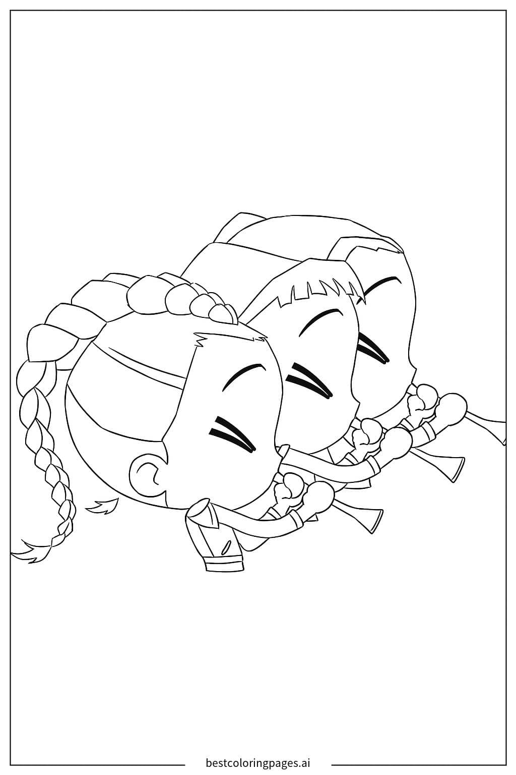 Dibujos de Rumi y los Cazadores de Demonios Kpop para Colorear