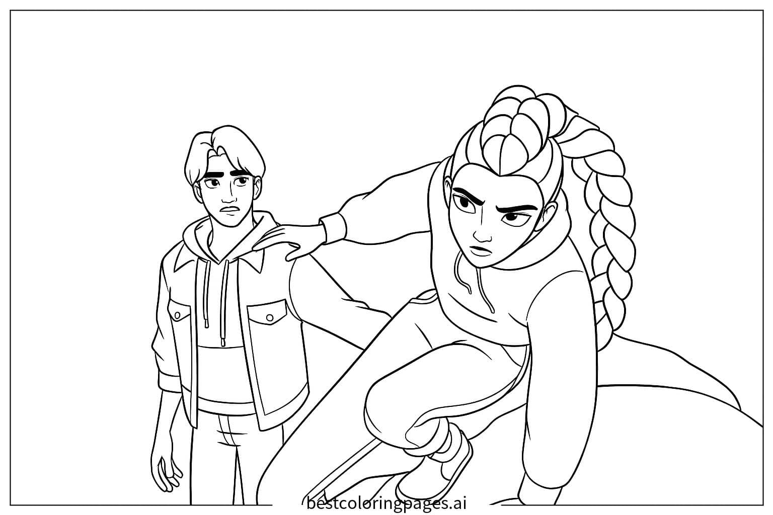 Dibujos de Cazadores de Demonios KPop Rumi para Colorear