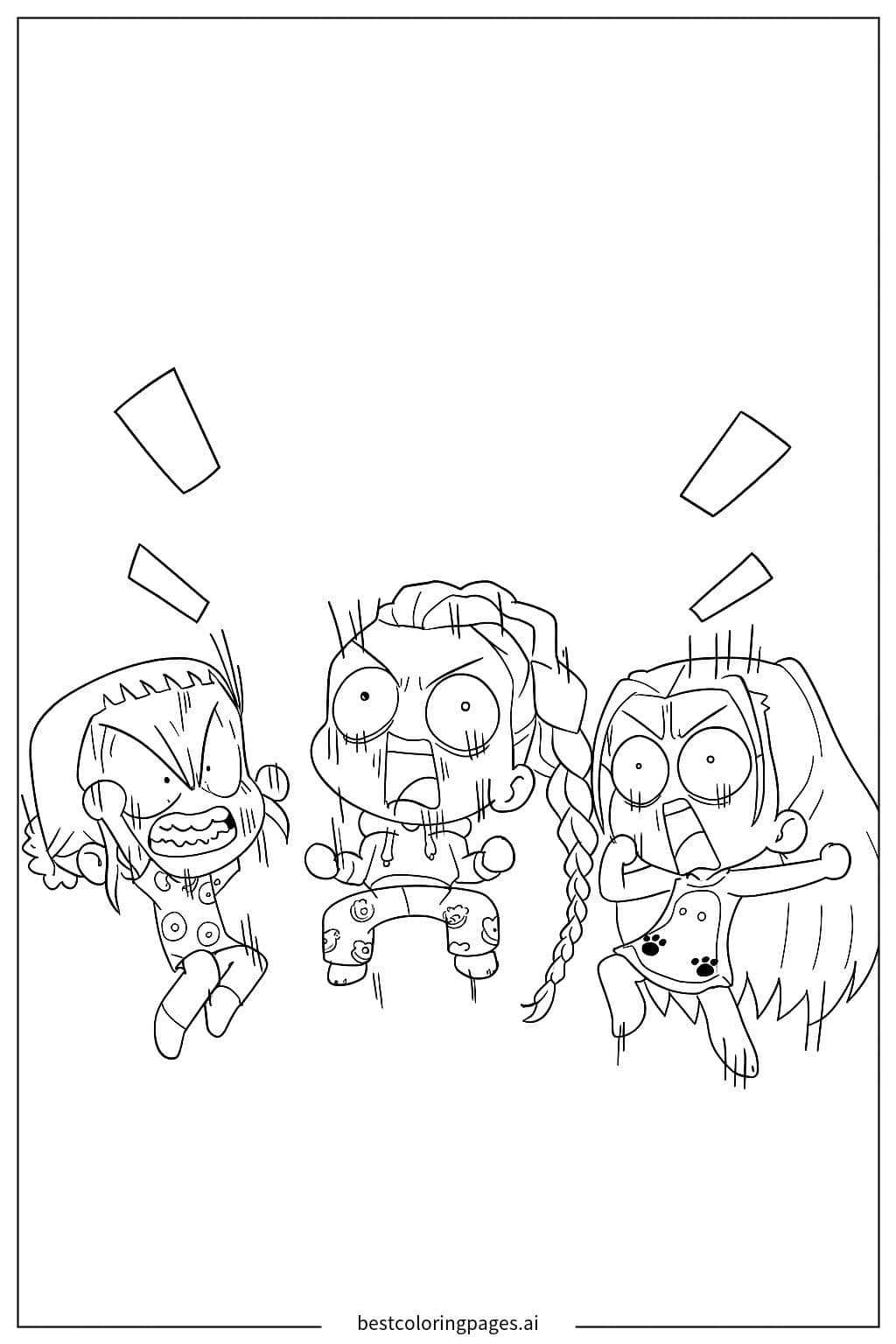 Dibujos de Rumi Sorprendida por los Ídolos Chibi para Colorear