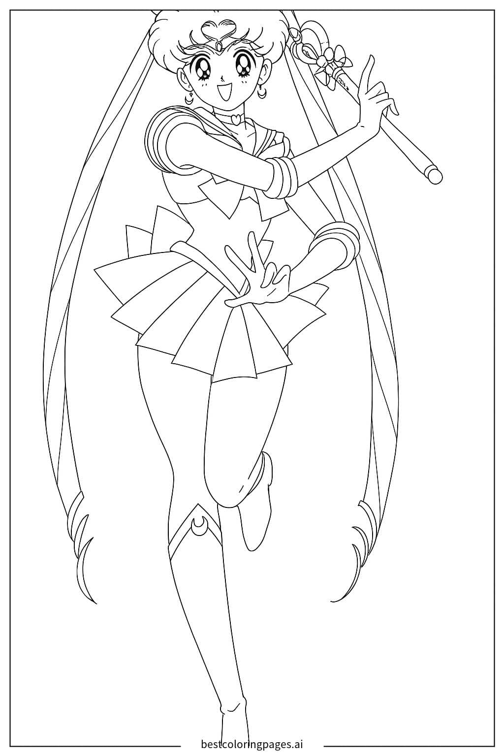 美少女戰士動作瞬間 著色圖