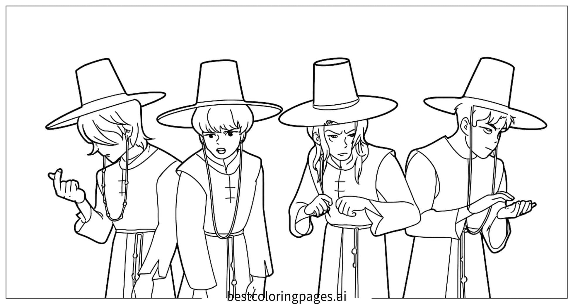 Dibujos de Saja Boys Unidos para Colorear