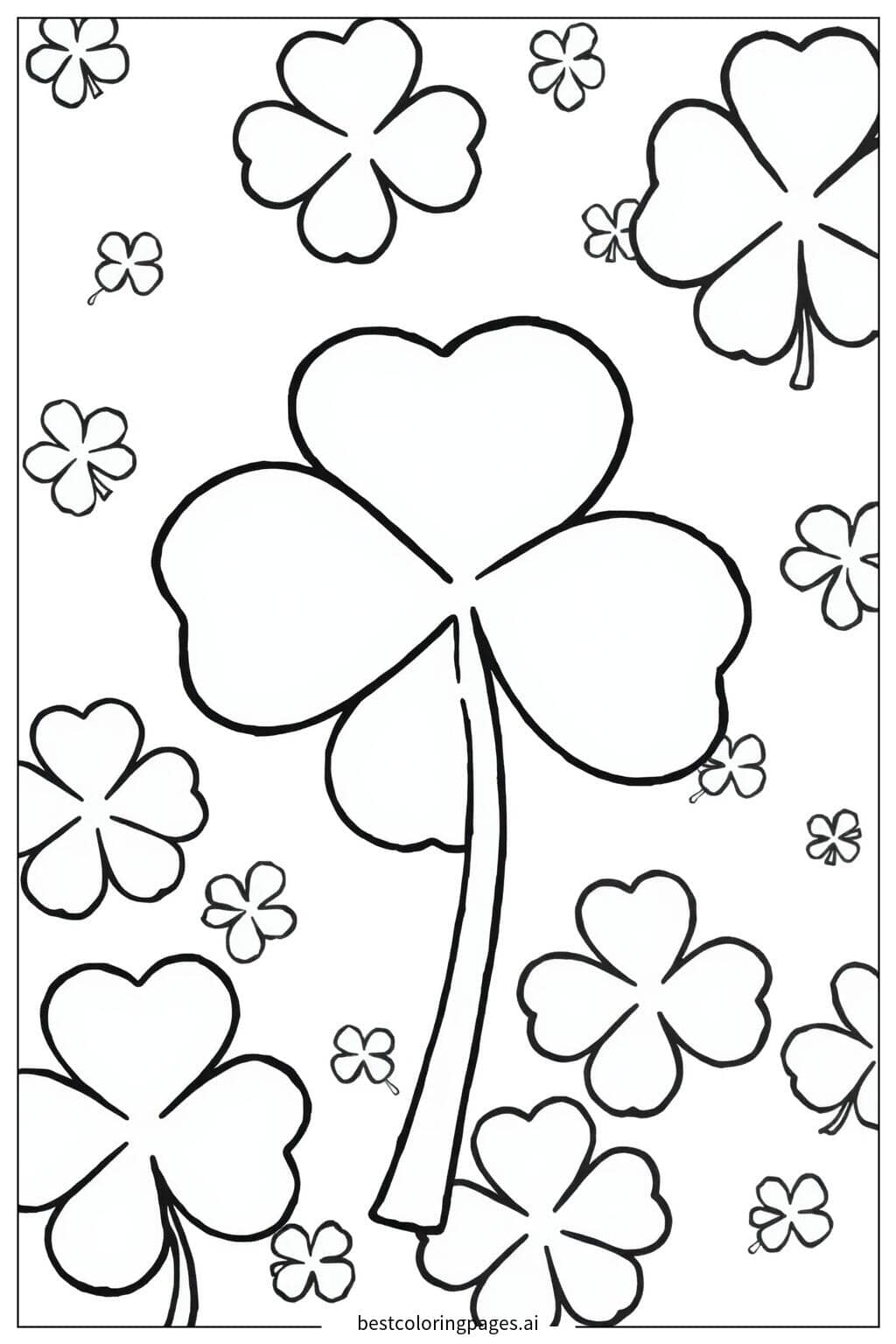 Disegni di Motivo di Trifoglio da Colorare