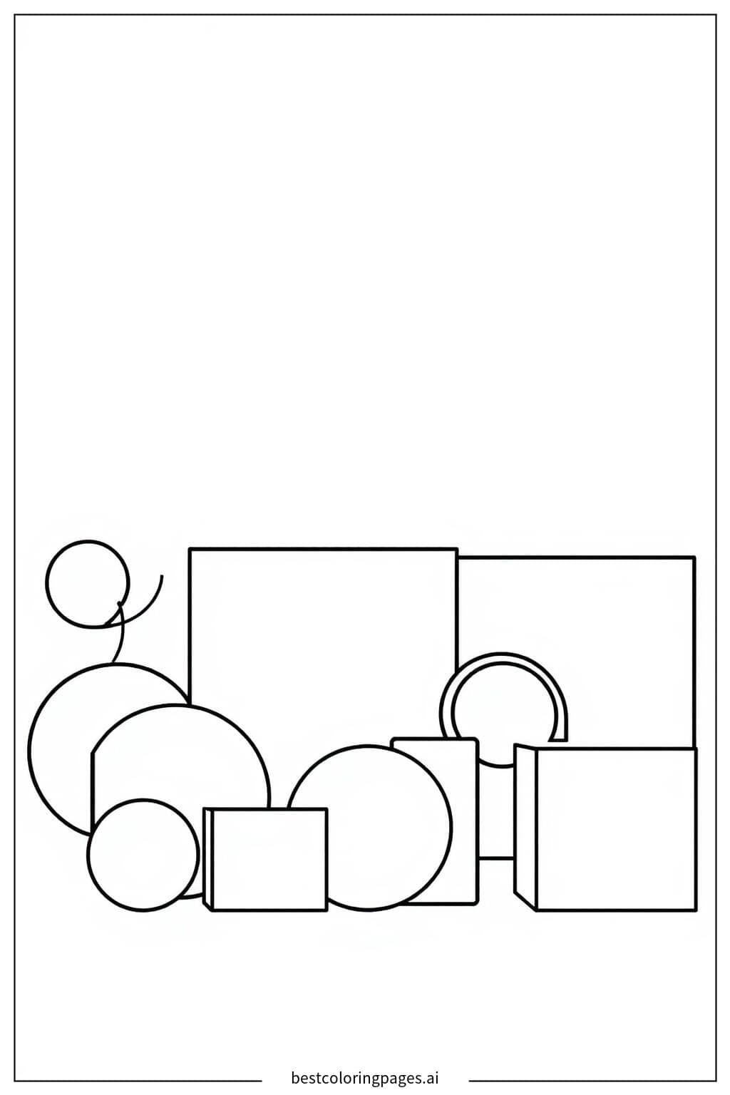 Fun with Shapes and Colors Coloring Page