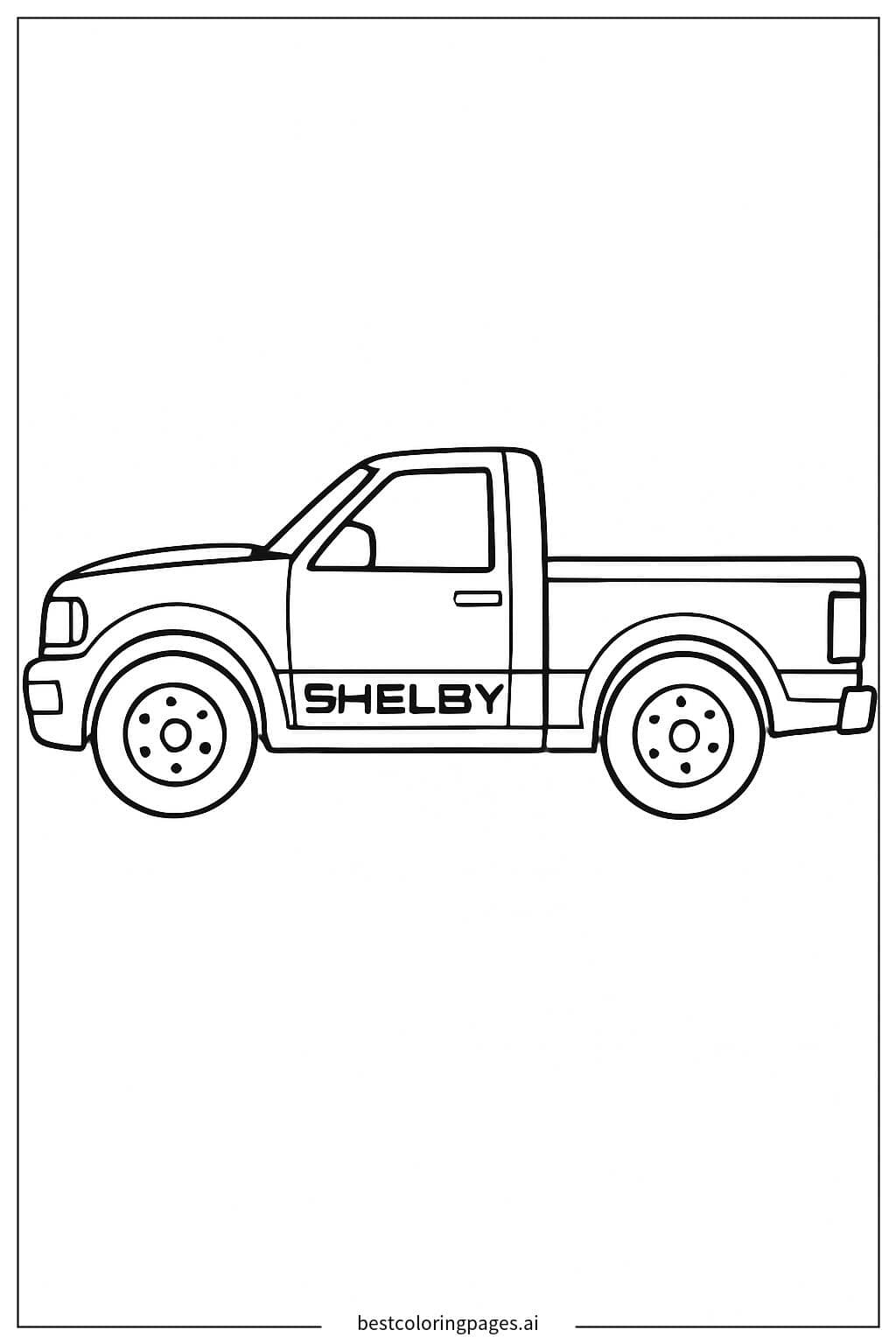 Shelby Truck Side Profile Coloring Page Coloring Page
