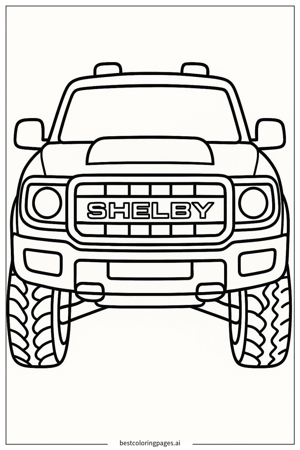 Shelby Truck Front View Coloring Page Coloring Page