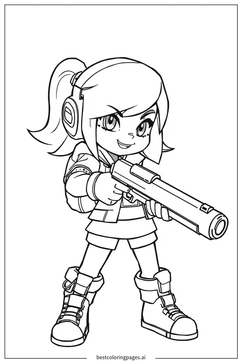 Desenhos de Tiro Rápido de Shelly para Colorir