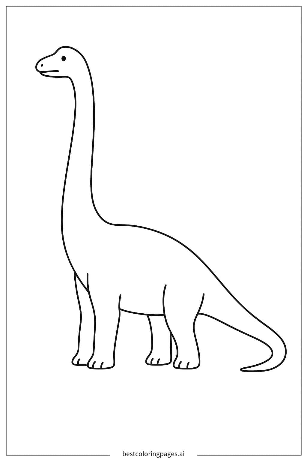 Side View of a Brachiosaurus Coloring Page