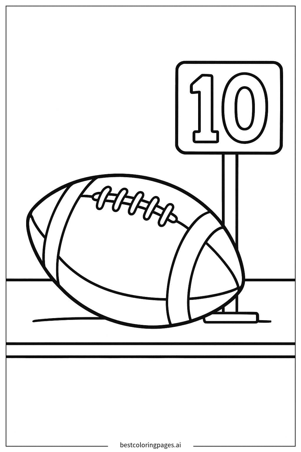 Desenhos de Marcador de Lateral com Números para Colorir