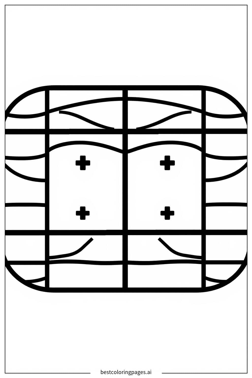 Basic Addition Shapes for Kids Coloring Page