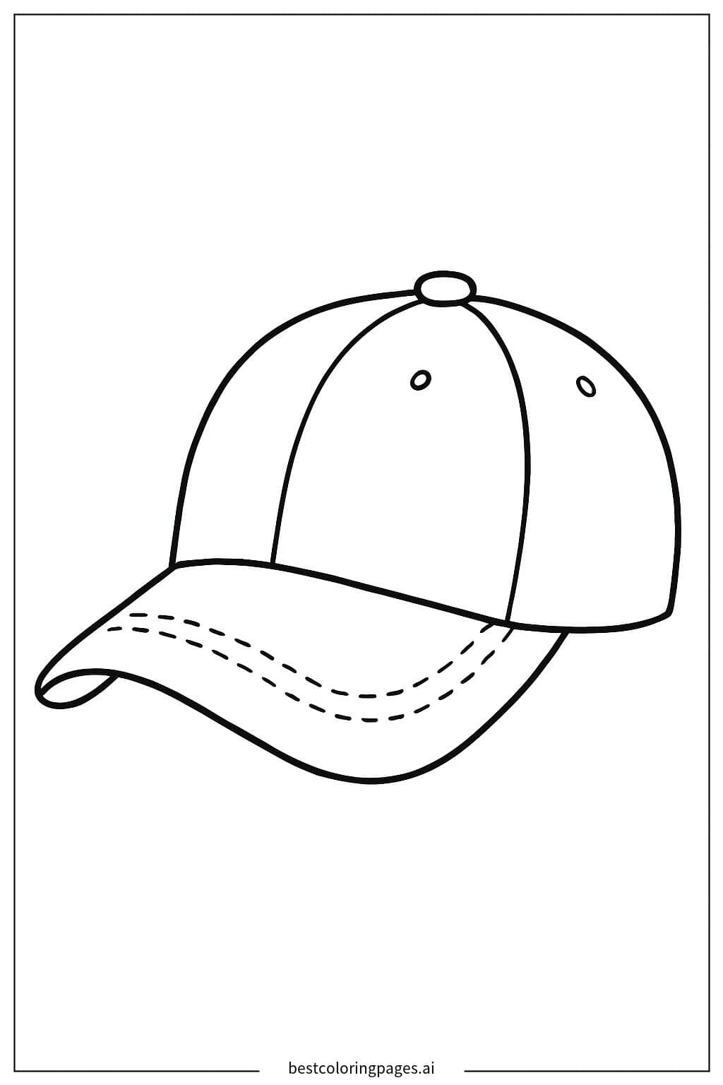Desenhos de Design simples de boné de baseball para Colorir