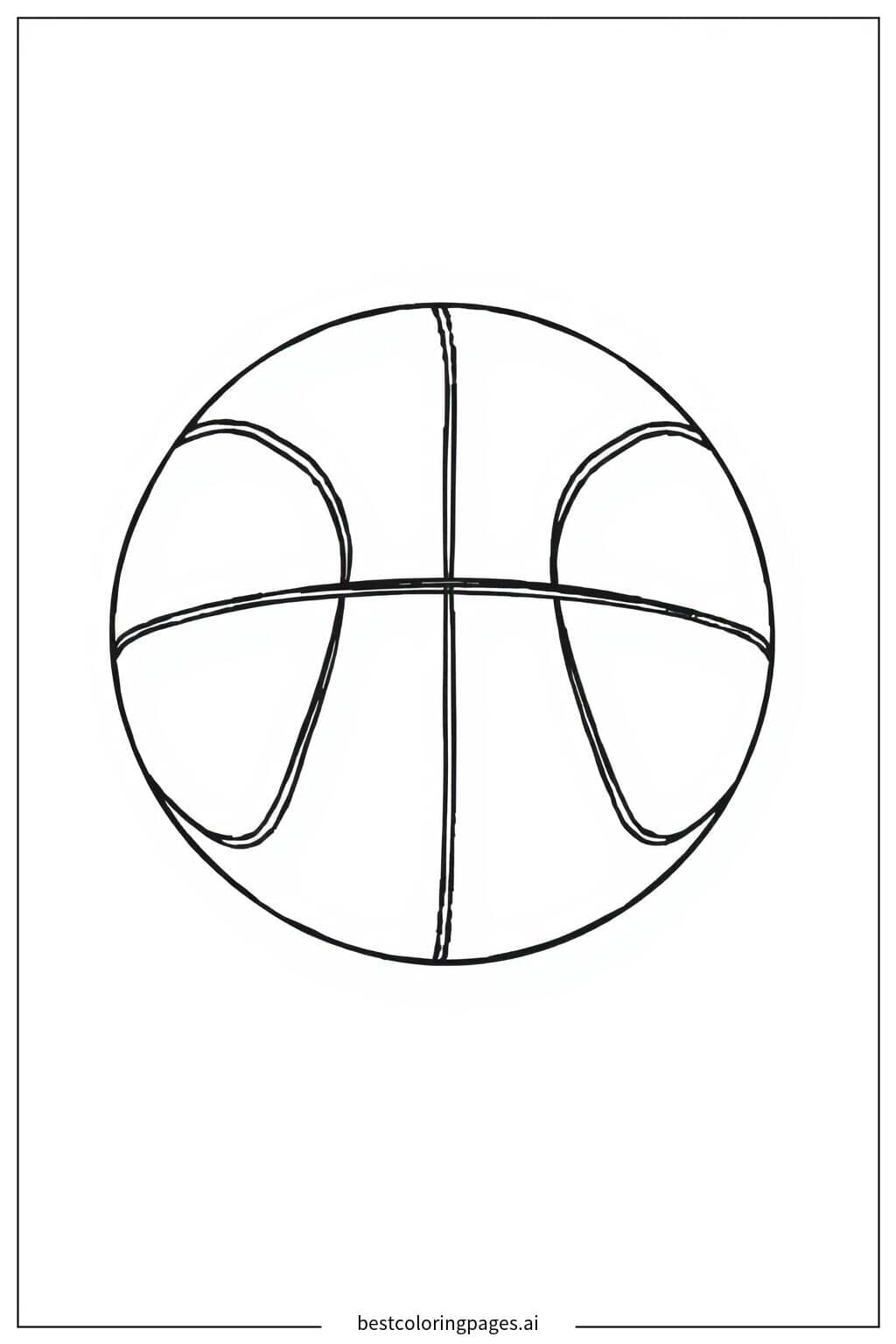 Einfaches Basketball-Logo Ausmalbilder