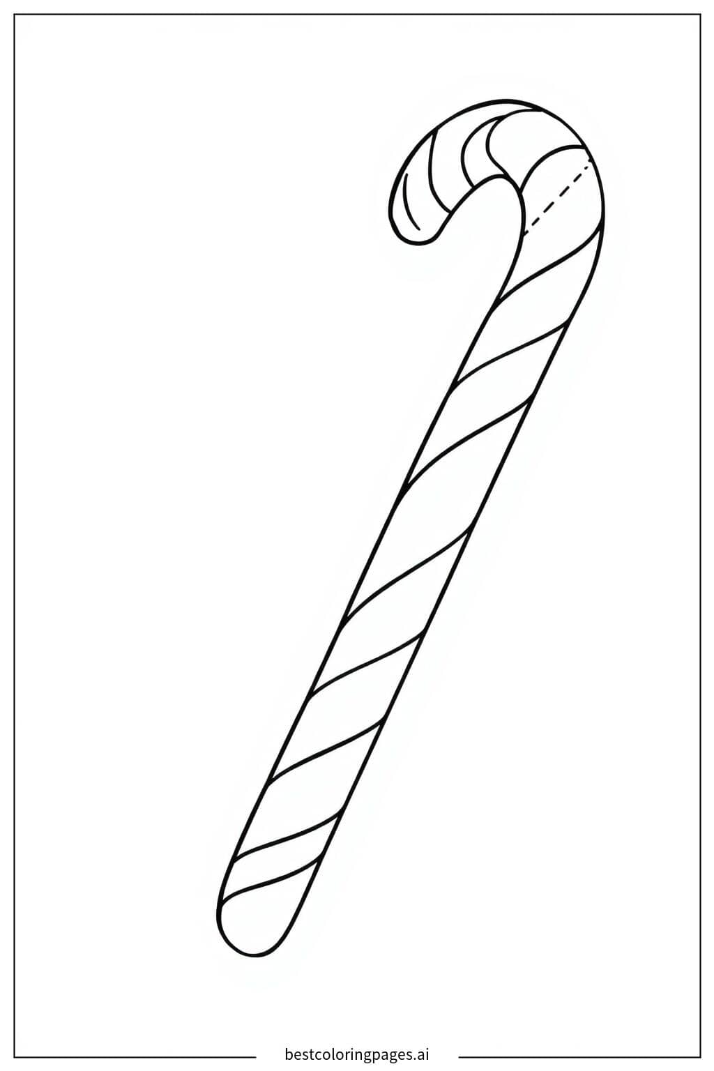 Einfaches Zuckerstangendesign Ausmalbilder