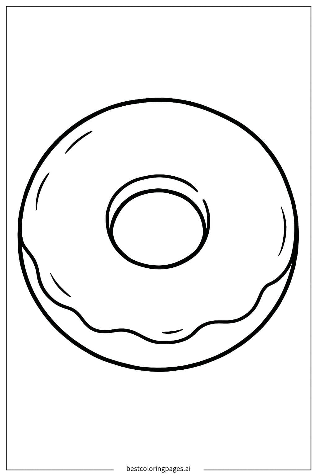 Delightful Donut Coloring Page
