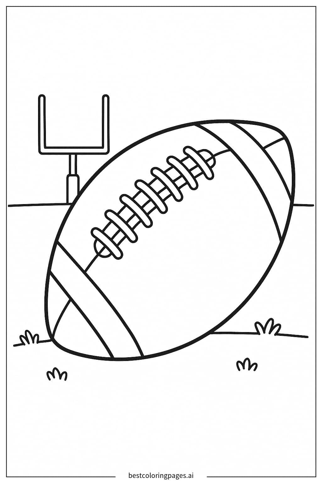 Desenhos de Layout Simples de Campo de Futebol Americano para Colorir