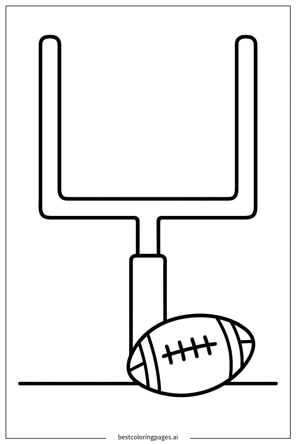 Desenhos de Gol Simples de Futebol Americano para Colorir