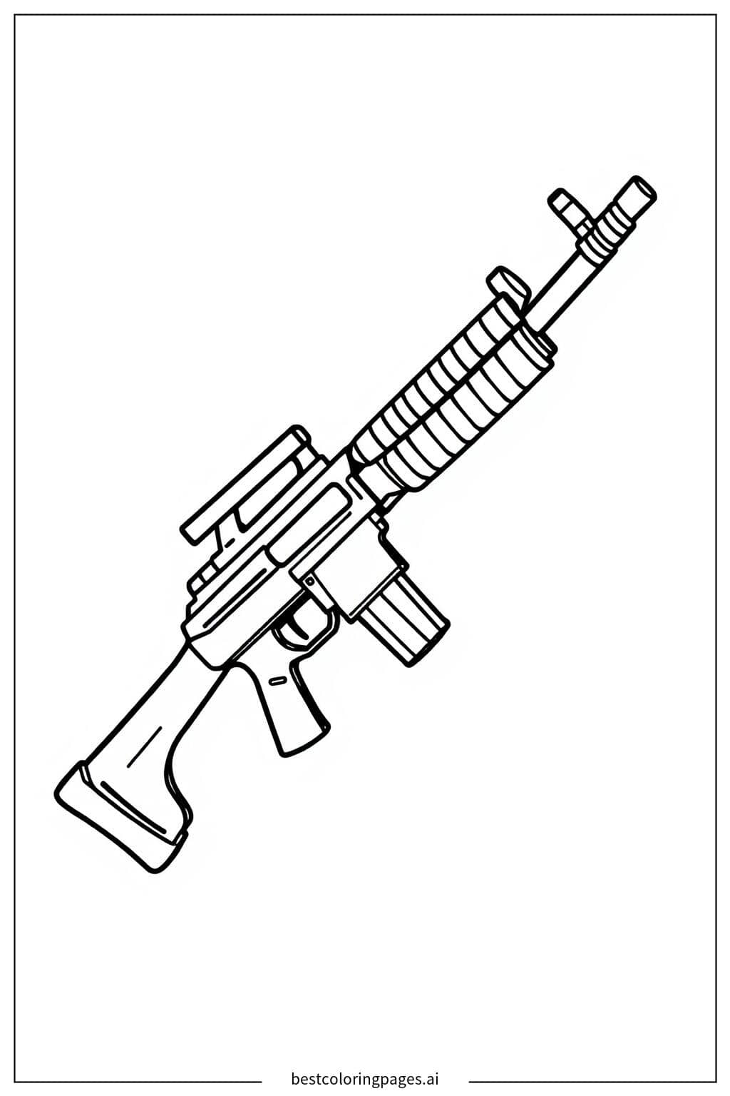 Fortnite Weapon Coloring Fun Coloring Page