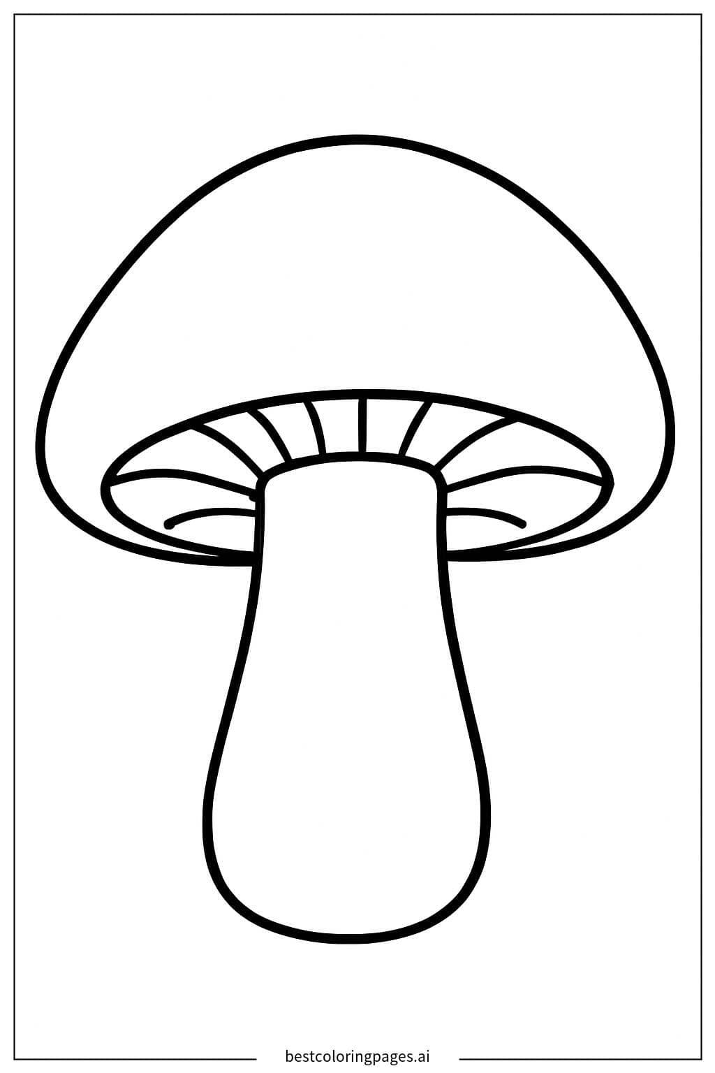 Dibujos de Dibujo de un hongo para colorear para Colorear