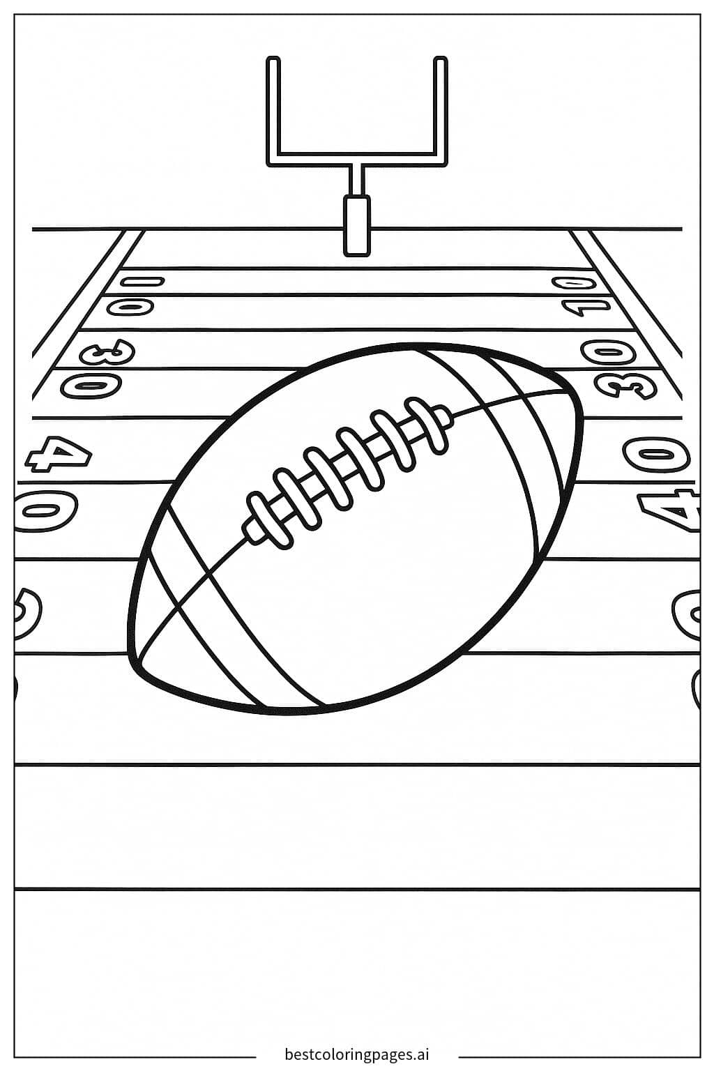 Desenhos de Campo de Futebol Americano para Colorir para Colorir