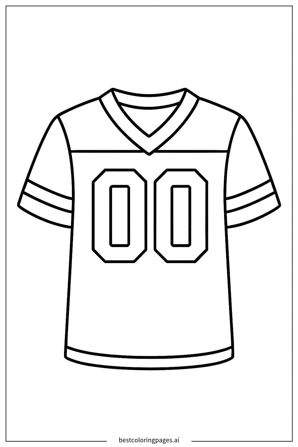 Desenhos de Desenho de uma Camiseta de Futebol Americano para Colorir para Colorir