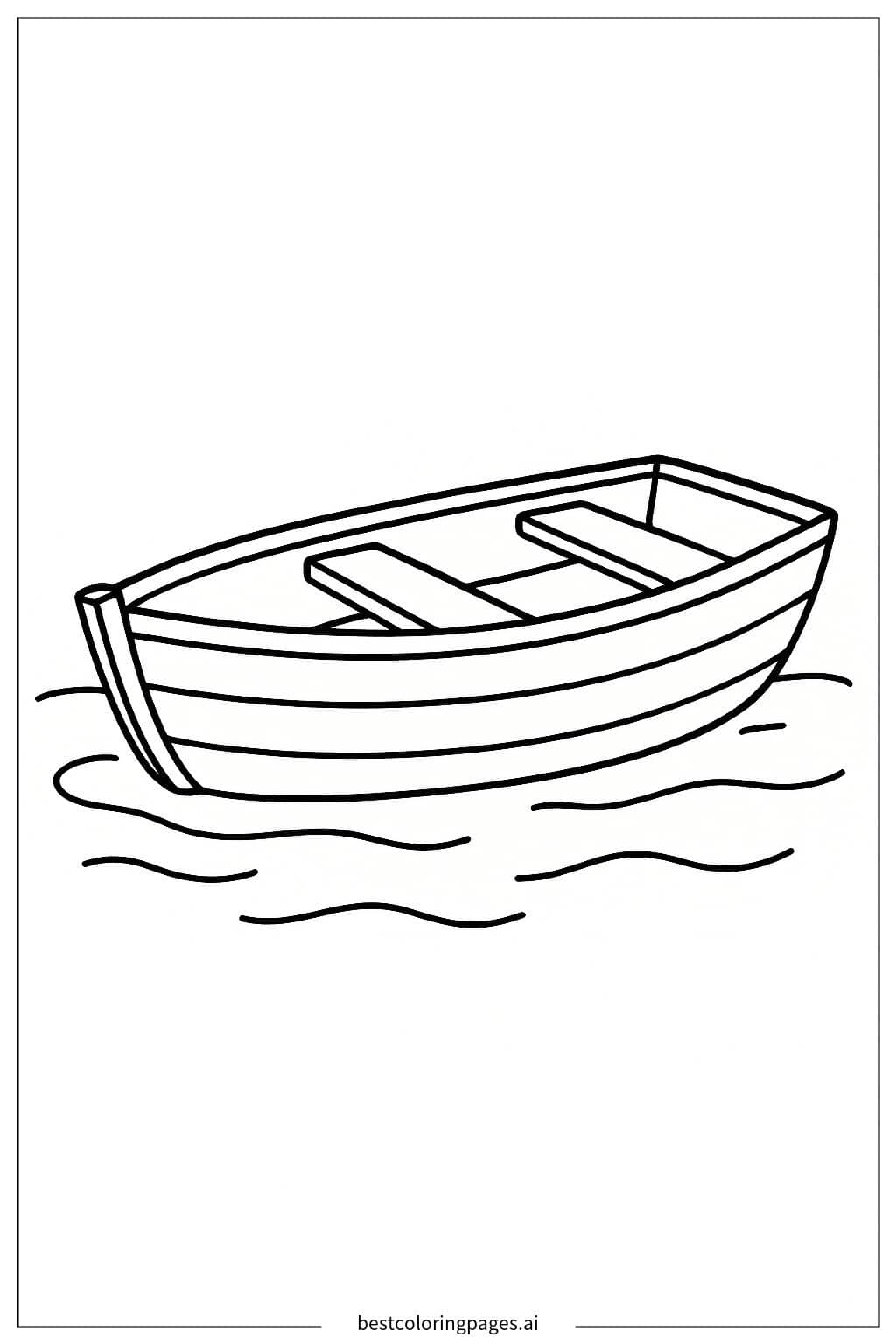 Desenhos de Barco a remo simples em águas calmas para Colorir