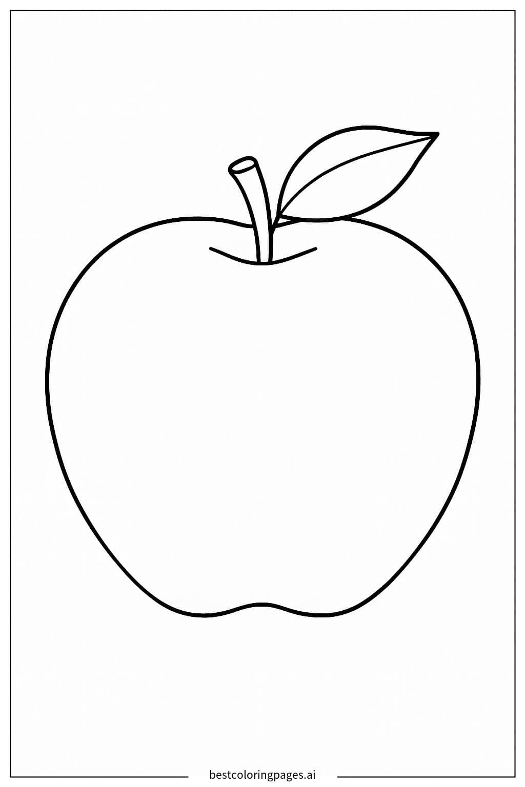 Delightful Apple Coloring Page