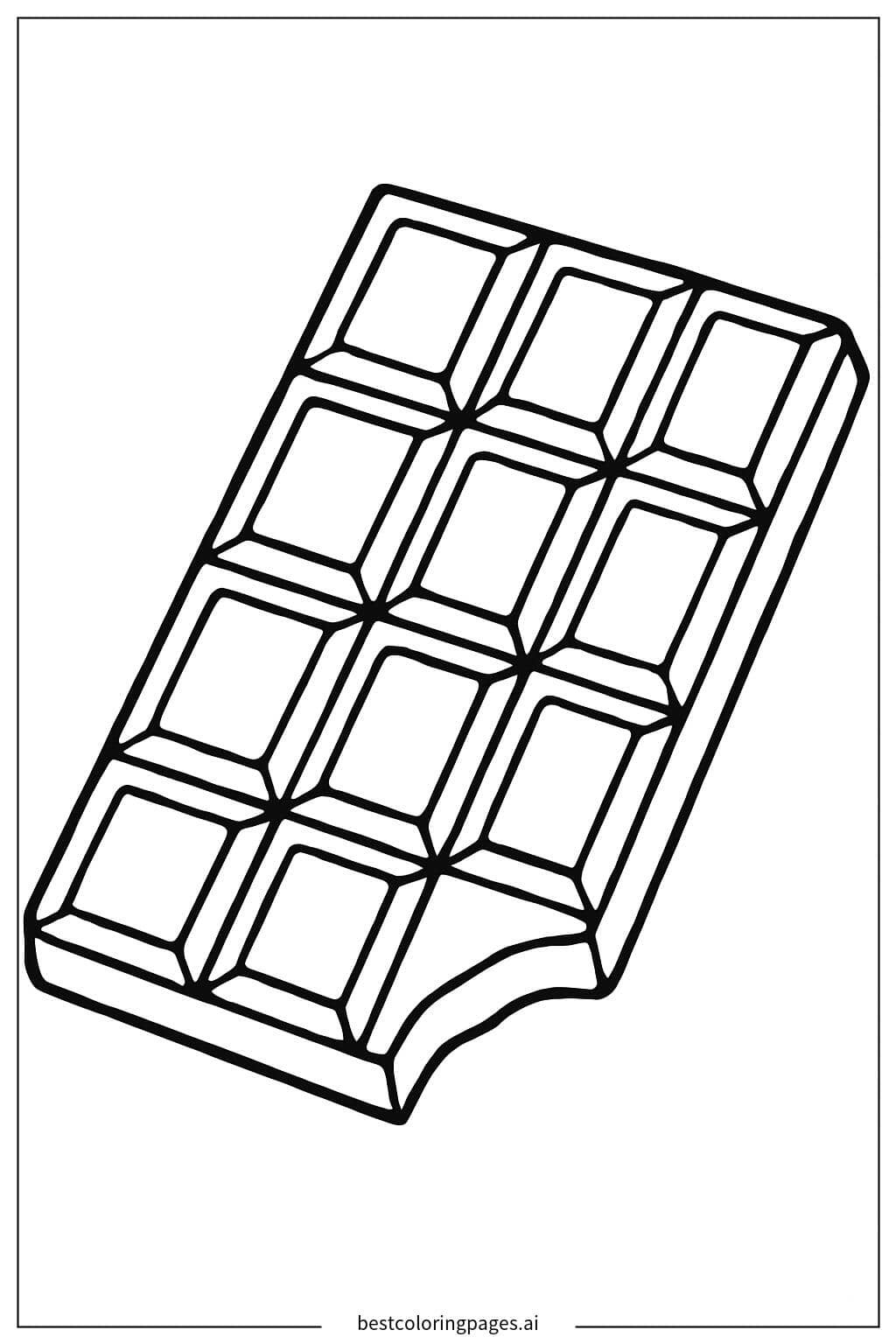 Coloriage Tablette de chocolat