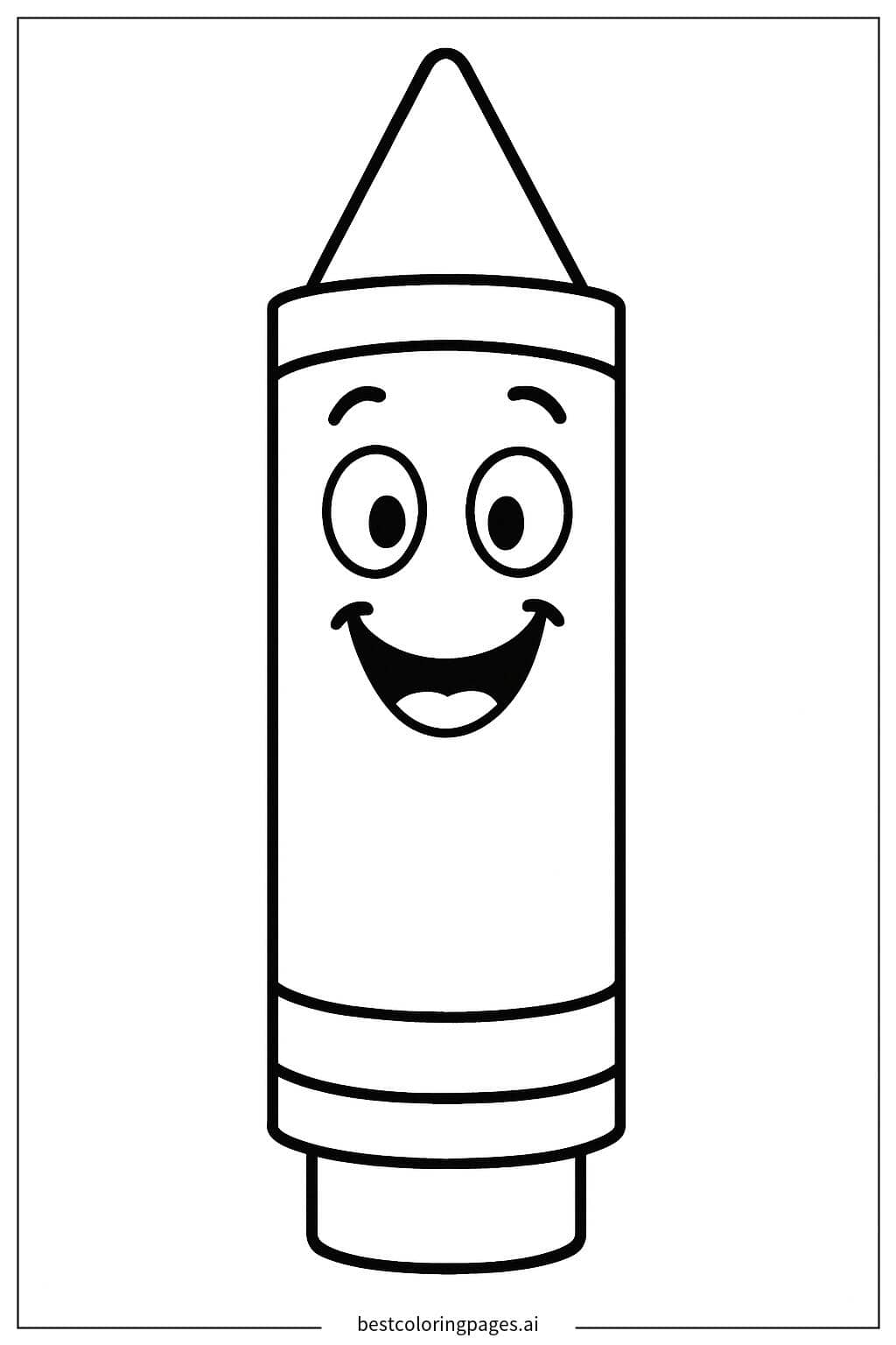 Dibujos de Crayón sonriente para Colorear