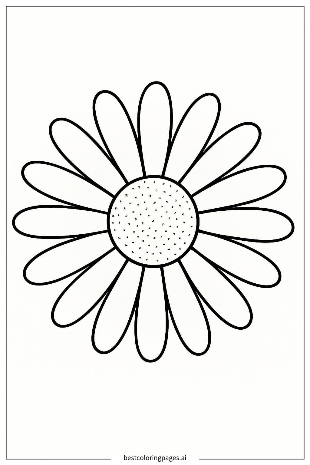 Charming Daisy Blossom Coloring Page