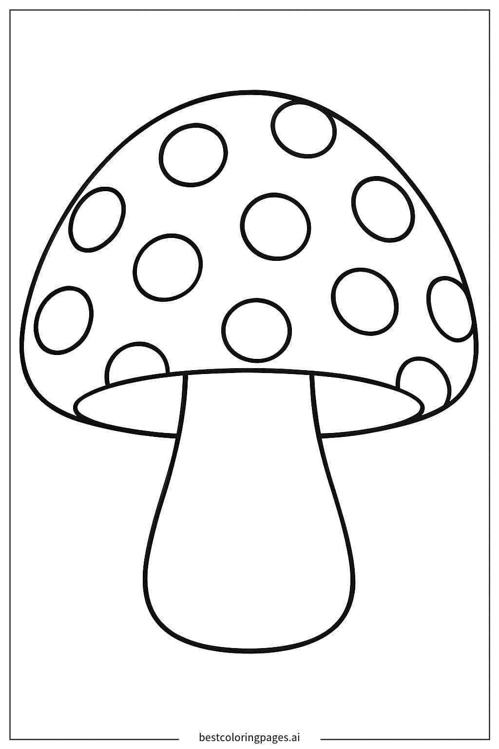 Dibujos de Hongo con lunares para Colorear