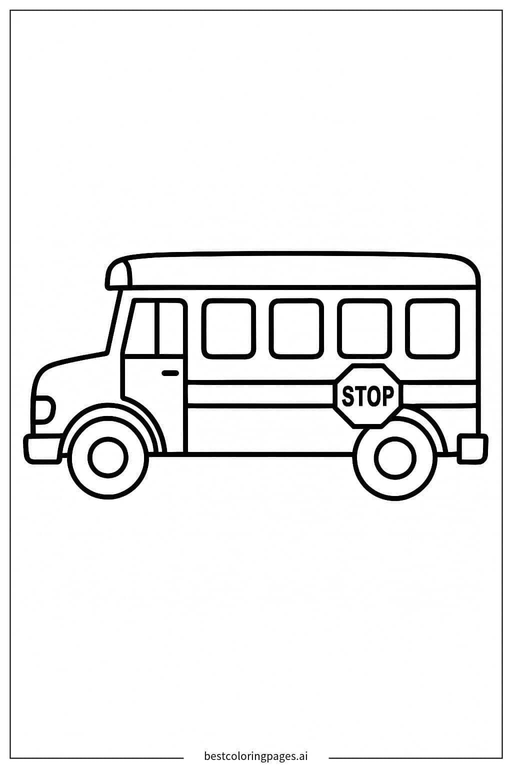 School Bus Coloring Page Coloring Page