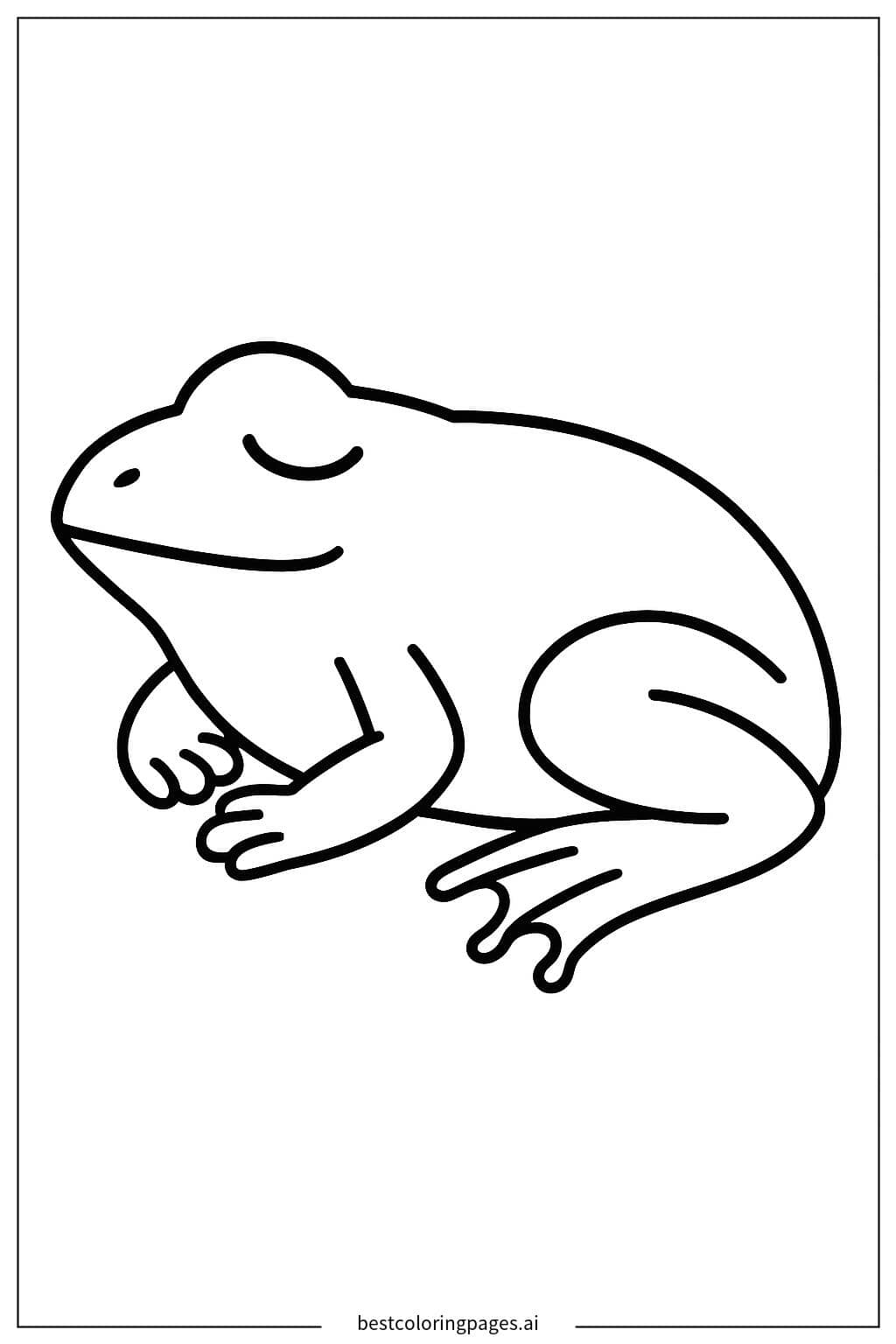 Dreaming Frog Coloring Page