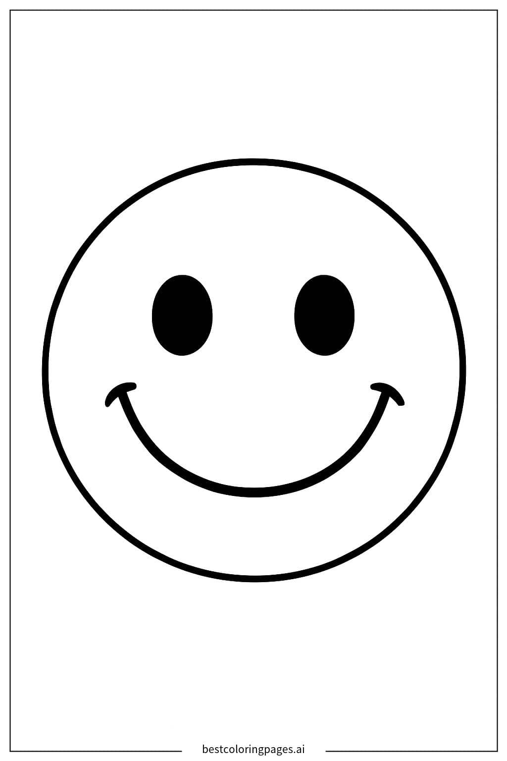 Disegni di Emoji Sorridente da Colorare