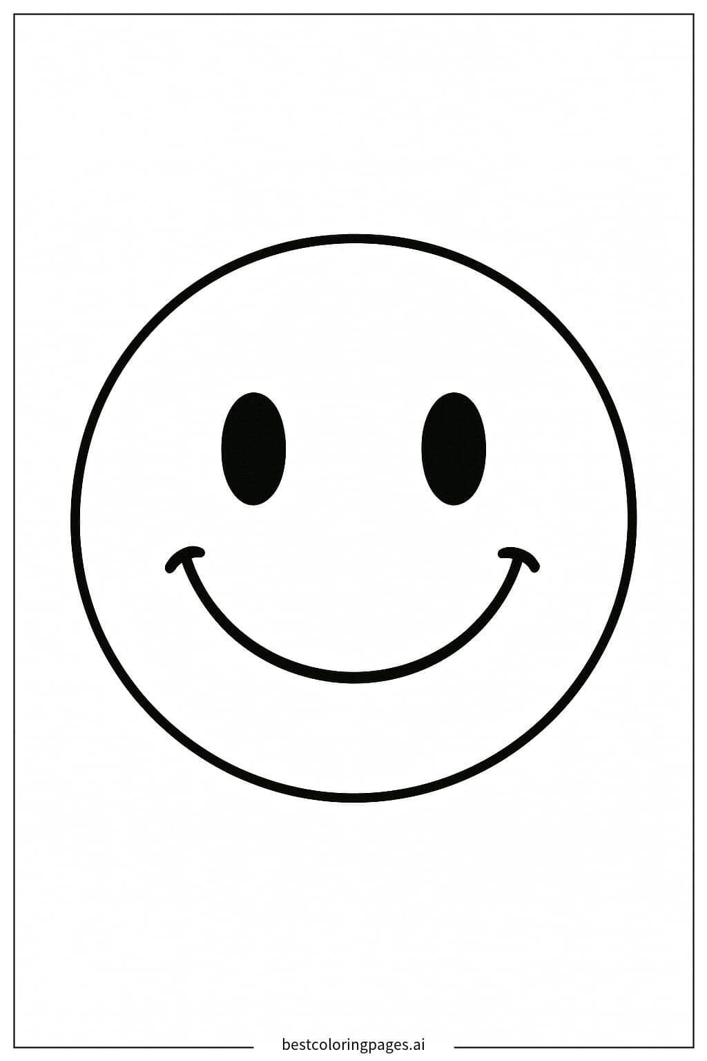 Disegni di Emoji Sorridente da Colorare